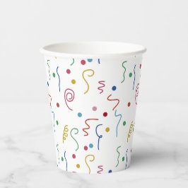 Buntes Party-Konfetti-Muster Pappbecher