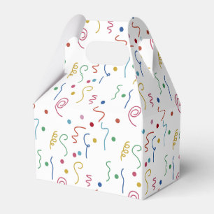 Buntes Partybuntkonfetti-Muster Geschenkschachtel