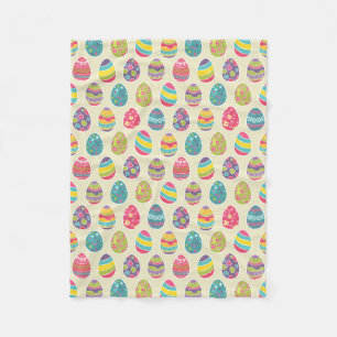 Buntes PastellOSTEREI-niedliches Muster Fleecedecke