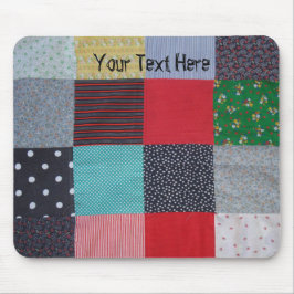 buntes Patchwork gemustertes Vintages Gewebe Mousepad