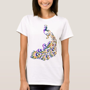 Buntes Pfau T-Shirt