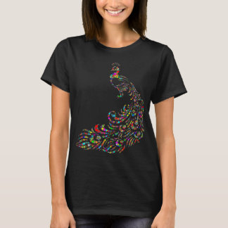 Buntes Pfau T-Shirt