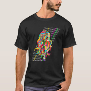 Buntes Pferd  Reitstall  Pferdeliebhaber T-Shirt