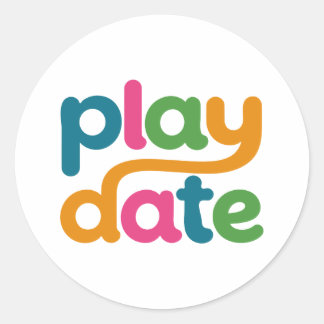 Buntes Play Date Logo Sticker
