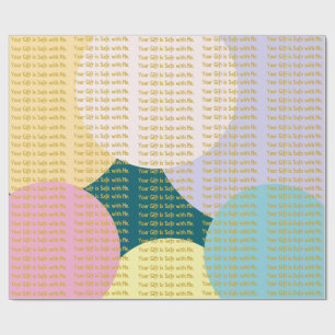 Buntes Pop Art "Dein Geschenk ist bei mir sicher" Geschenkpapier