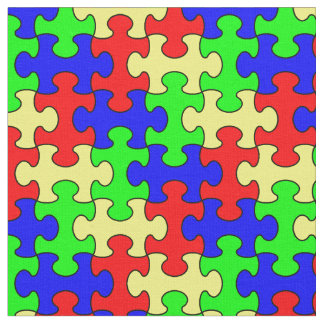 Buntes Puzzlespiel-Gewebe Stoff