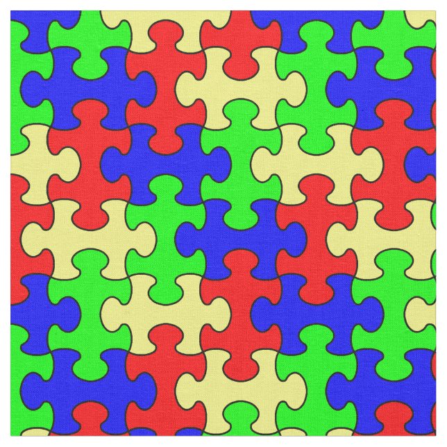 Buntes Puzzlespiel-Gewebe Stoff (Nahaufnahme)