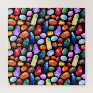 Buntes realistisches Felsen-und Kristall-Muster