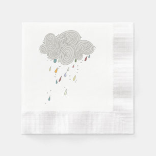 Buntes Regen-Wolken-Cocktail-Papierservietten Serviette