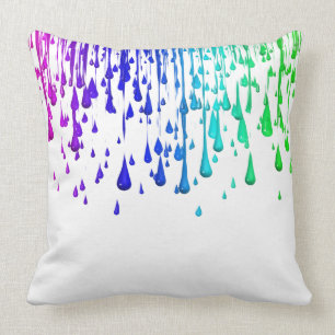 Buntes Regenbogen-Farben-Tropfenthrow-Kissen Kissen