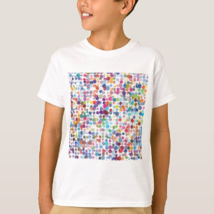 Buntes Regenbogen-Tupfen-Aquarell T-Shirt