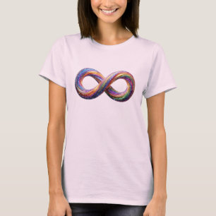Buntes Regenbogen-Unendlichkeitssymbol T-Shirt