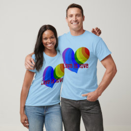 Buntes Regenbogenherz sagt, dass "Liebe ist Liebe T-Shirt