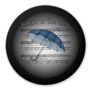 Buntes Regenschirm ~ Singin' im Regen ~ Musik ~ Keramikknauf