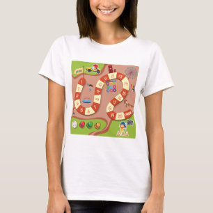 Buntes Rennbahn-Spielbrett für Kinder T-Shirt