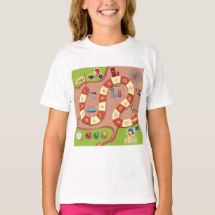 Buntes Rennbahn-Spielbrett für Kinder T-Shirt