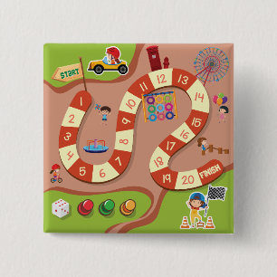 Buntes Rennstrecken-Brettspiel für Kinder Button