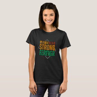 Buntes Retro-Bärenmutter-Design  T-Shirt