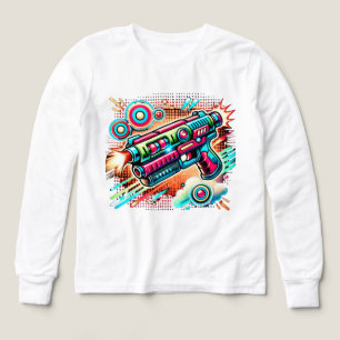 Buntes Retro-Pop-Art-Strahlgewehr   Futuristische 
