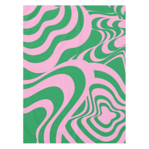 Buntes Retro-Swirle Groovy Y2K-Muster  Tischdecke