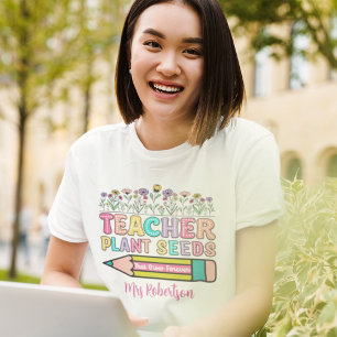 Buntes Retro-Zitat-T-Shirt für Lehrer T-Shirt
