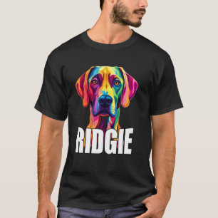 Buntes Rhodesian Ridgeback-Gesicht Ridgie-Hundebes T-Shirt
