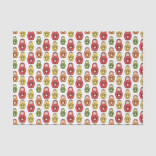 Buntes russisches Puppen-Muster Seidenpapier