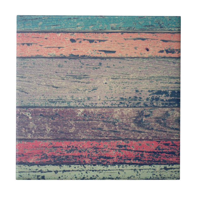 Buntes rustikales Strand-Holz Fliese (Vorderseite)