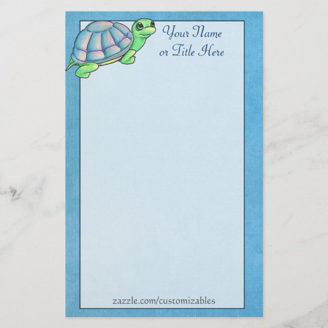 Buntes Schildkröte-Briefpapier Briefpapier (Vorderseite)