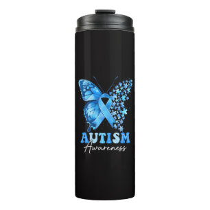 Buntes Schmetterling-Puzzle Thermosbecher