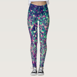 Buntes Schmutz-Kaleidoskop-Muster Leggings