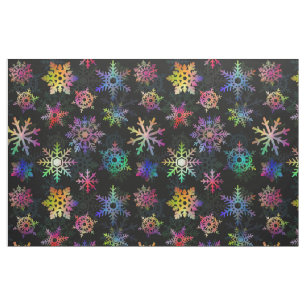 Buntes Schneeflocke-Winter-Weihnachtshübsches Stoff