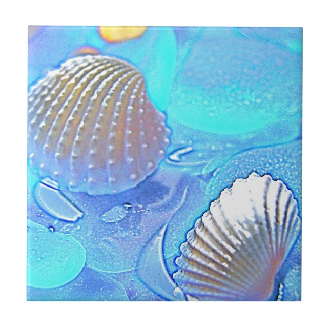 Buntes Seeglas Fliese (Vorderseite)