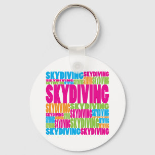 Buntes Skydiving Schlüsselanhänger