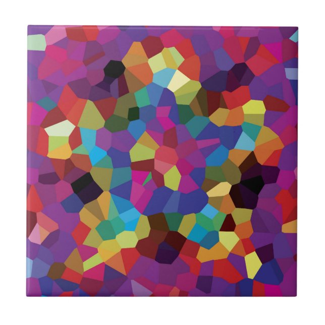 Buntes Stern-Mosaik Fliese (Vorderseite)