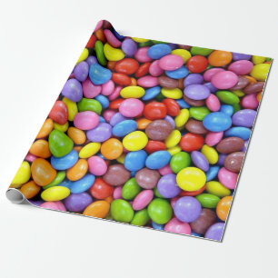 Buntes Süßigkeits-Weihnachten Geschenkpapier