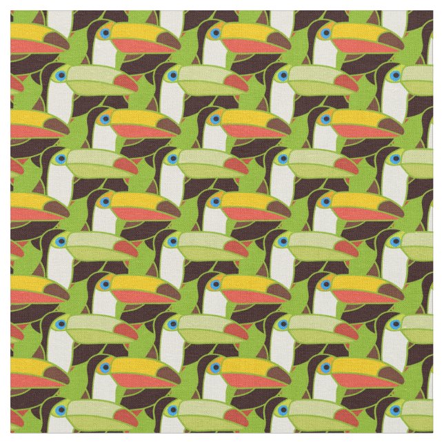 Buntes Toucans Stoff (Nahaufnahme)