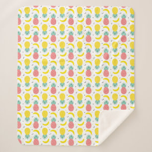 Buntes tropische Frucht-Muster Sherpadecke