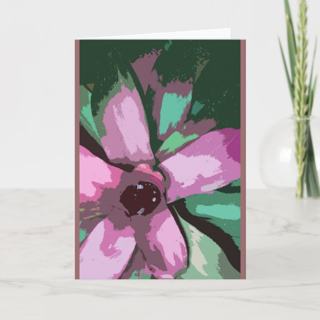 Buntes tropisches bromeliad karte (Vorderseite)