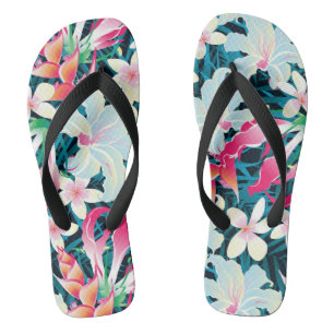 Buntes tropisches Muster Flip Flops