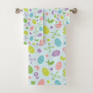 Buntes Tuch-Set des Ostern-Frühlings-Muster-  Badhandtuch Set