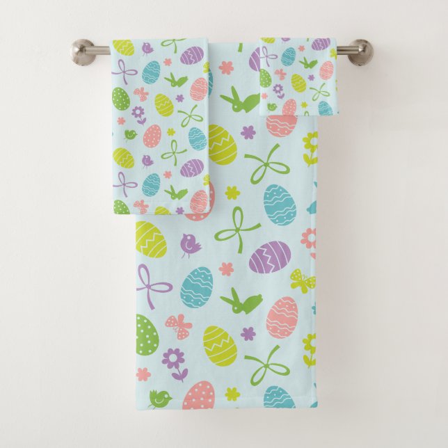 Buntes Tuch-Set des Ostern-Frühlings-Muster-| Badhandtuch Set (Insitu)