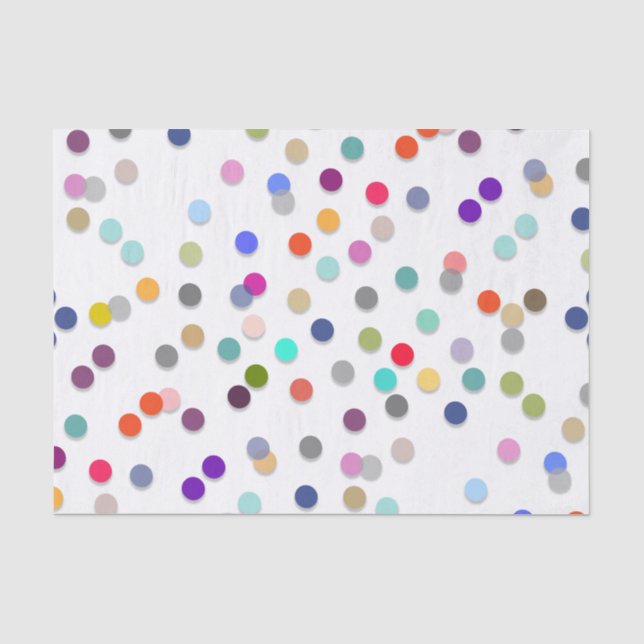 Buntes Tupfen-Druck-Seidenpapier Seidenpapier (Vorderseite)