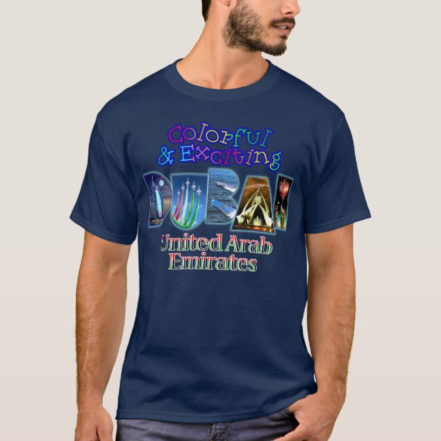 Buntes und aufregendes Dubai T-Shirt (Vorderseite)