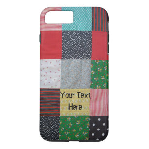 buntes Vintages Artpatchwork quadriert Gewebe Case-Mate iPhone Hülle