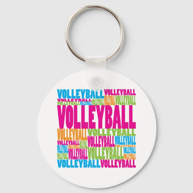 Buntes Volleyball Schlüsselanhänger (Vorderseite)
