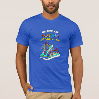 Buntes Walking-Shirt für das Autismus-Bewusstsein T-Shirt