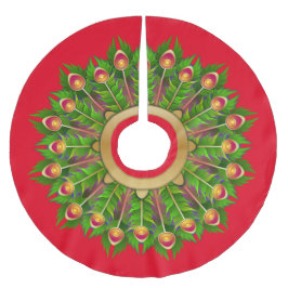 Buntes Weihnachten Polyester Weihnachtsbaumdecke