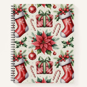 Buntes Weihnachts-Notizbuch – Festliches Winter-De Notizbuch