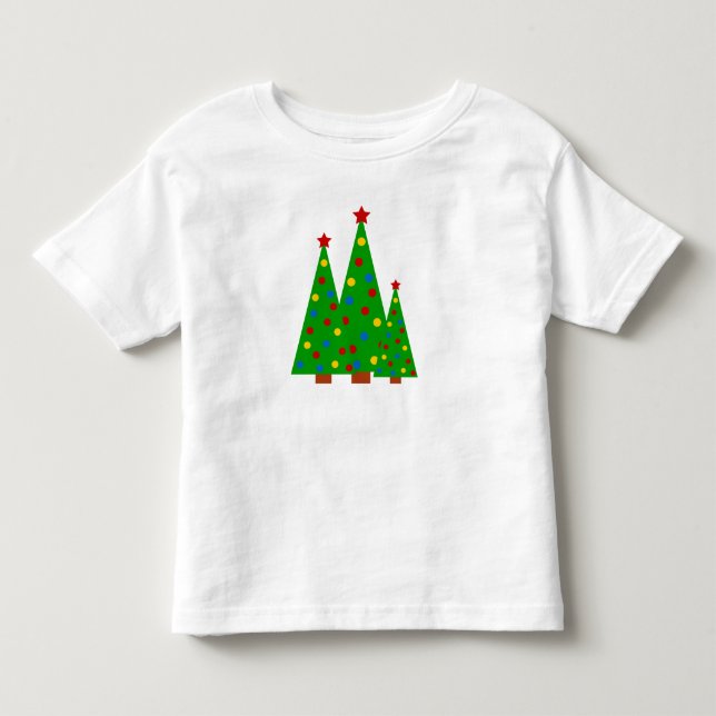 Buntes Weihnachtsbaum-frohe Weihnacht-Kind Kleinkind T-shirt (Vorderseite)